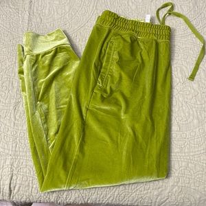 Velour joggers in green! Size Medium!